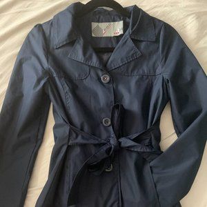 Navy Blue Raincoat Jacket